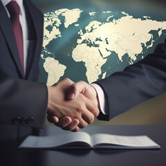 Deal Sealed Business Mockup Template with Handshake Image