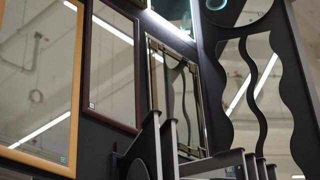 mirrors are sold in the store. High quality FullHD footage