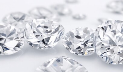 Close-up of a bunch of diamonds in a plain dark background from AI Generative
