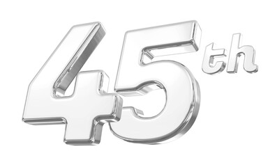 45th anniversary silver 3d 