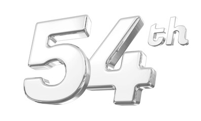 54th anniversary silver 3d 