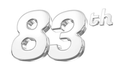 83th anniversary silver 3d 
