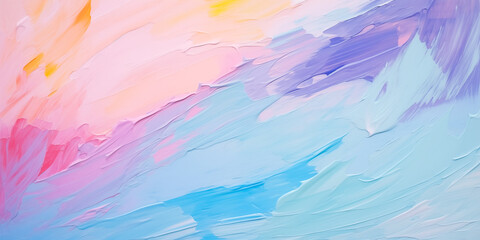 Calm water underwater blurry texture blue background for copy space text. Abstract ocean wave brushstrokes art for beach wedding travel. Pastel impasto paint banner, romantic backdrop by Vita