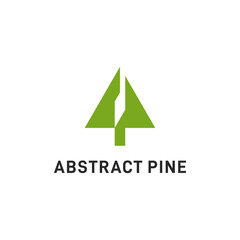 minimal icon of abstract tree spruce