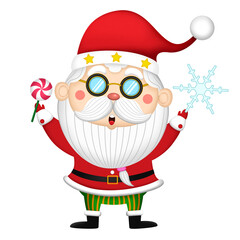 Cute Santa Claus Merry Christmas and happy new year collection.