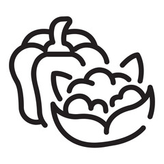 vegetables Line Icon