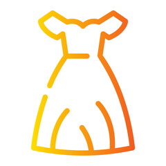 dress Line Gradient Icon