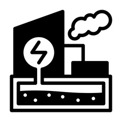 geothermal energy glyph icon