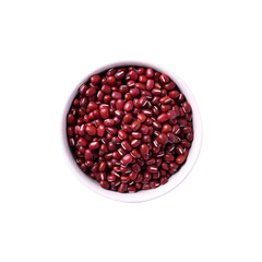 Azuki beans, Adzuki bean or red mung beans in bowl