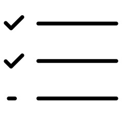 Web site Menu, line, list icon shape. Basic app ui page symbol logo sign.