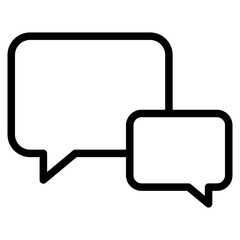 Naklejka premium Chat vector icon. Talk bubble speech icon. Blank empty bubbles vector design elements.