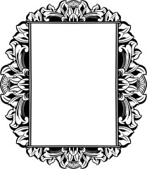 Black and white vintage decorative frame stock illustration