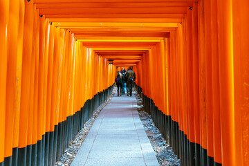 京都の伏見稲荷大社の初詣