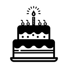 birthday cake with candles