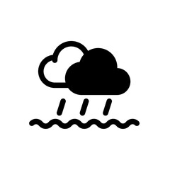 Icon Rain clouds. Illustrations vector.