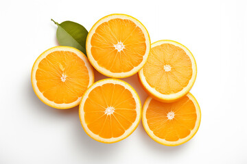 Fototapeta premium Orange fruit on white background