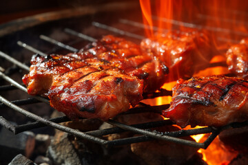 Barbecue meat food at restaurant