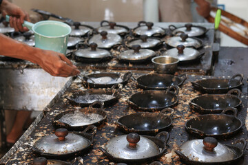 Pour Coconut Rice Flour Batter to the Pan.