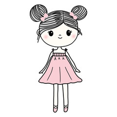 little girl in pink dress