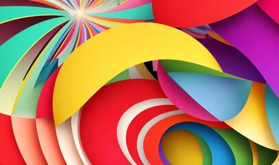 Obraz premium Abstract loop color geometrical from AI Generative