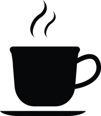 Coffee cup icon. Cups of coffee tea . Hot drink icon. Disposable cup. Cup coffee with steam. Flat style - stock vector .isolated on transparent background, used for mobile, app, logo design, UI,