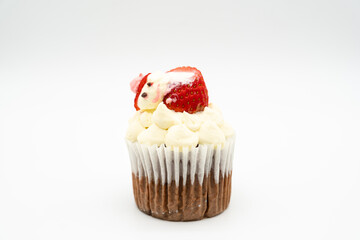 Cupcake isolated on white background.