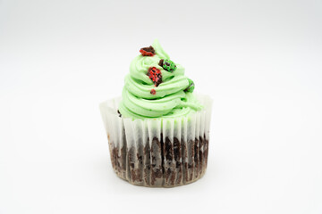 Cupcake isolated on white background.