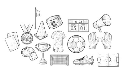 soccer handdrawn collection