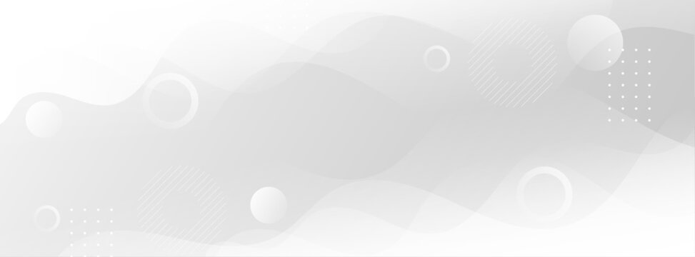 Modern banner background. Gray and white gradation. Wave effect style. Memphis. Vector
