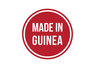 Made in Guinea red vector banner illustration isolated on white background