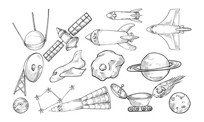 space object handdrawn collection