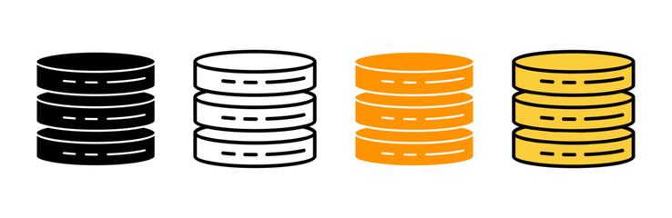 Database icon set vector. database sign and symbol
