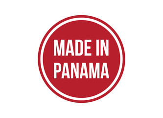 Made in Panama red vector banner illustration isolated on white background
