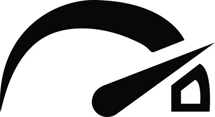 Speedometer, tachometer icon. Speed indicator sign. Internet car speed. Performance concept, Fast speed sign. Flat simple icon - stock vector. isolated on transparent background, used for mobile, app,