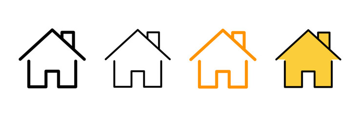 House icon set vector. Home sign and symbol