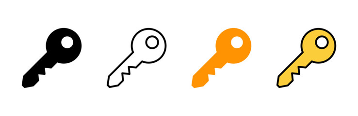 Key icon set vector. Key sign and symbol.