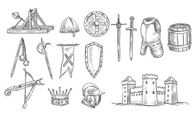 medieval war handdrawn collection