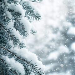 눈 쌓인 나무가지