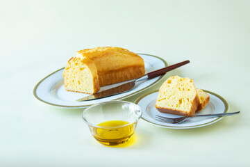 ヘルシーなオリーブオイルを使ったパウンドケーキ（バター不使用）（不飽和脂肪酸のオリーブオイル）