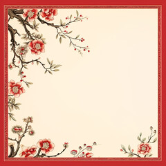 붉은 색채 새해인사