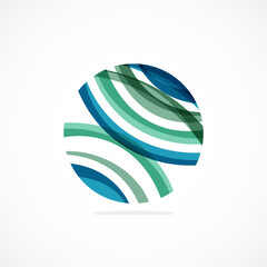 Abstract circle logo, dynamic aesthetic. Simplicity suggests connectivity, fluidity, and energy, making it a versatile choice for brands seeking a modern, visually engaging identity