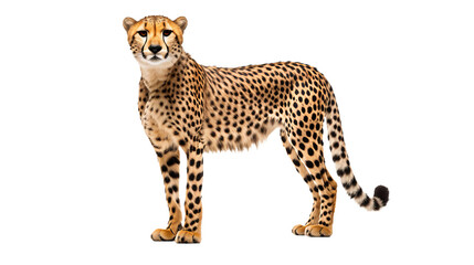 Gracefully poised against a dark canvas, the majestic cheetah embodies the untamed beauty of the wild as a powerful and agile terrestrial predator