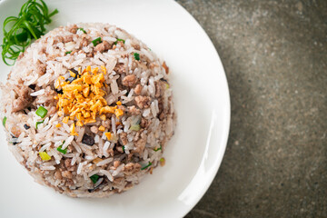 Salted Chinese Black Olive Fried Rice with Minced Pork