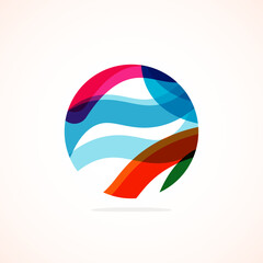 Abstract circle logo - minimalist emblem, timeless and universal shape of circle. Unique logo represent range of brands and concepts, encapsulating simplicity and creativity in single, iconic image