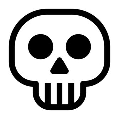 Skull icon. Suitable use for Halloween decoration, horror poster, scary infographic and more