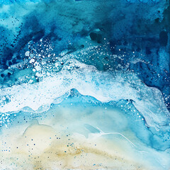 푸른바다 모래사장 - obrazy, fototapety, plakaty