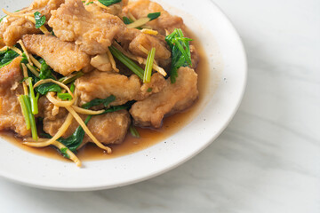 Stir Fried Fish with Chinese Celery