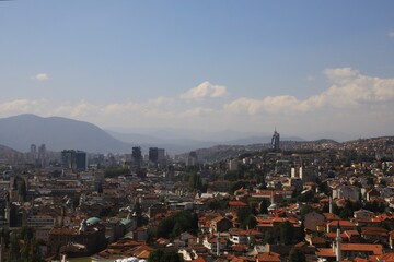 Skyline downtown Sarajevo, Bosnia and Herzegovina