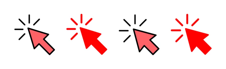 Deurstickers Click icon set illustration. pointer arrow sign and symbol. cursor icon © OLIVEIA