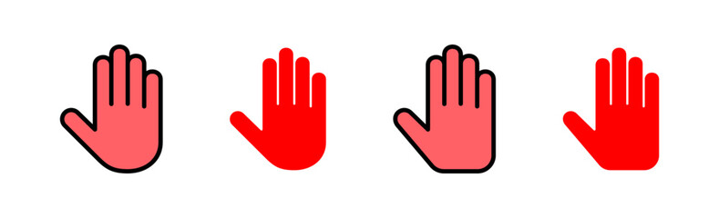 Hand icon set illustration. hand sign and symbol. hand gesture